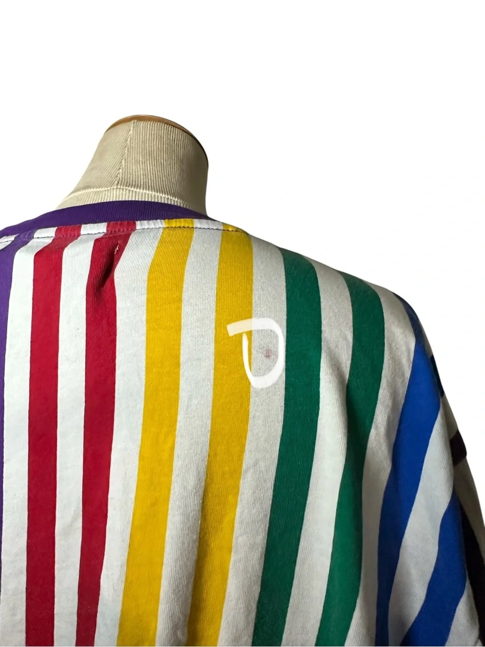 Guess x J Balvin La Familia Rainbow Striped Shirt Multicolor Size M - Picture 5 of 6